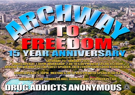 Archway to Freedom 15 Year Anniversary Event flyer