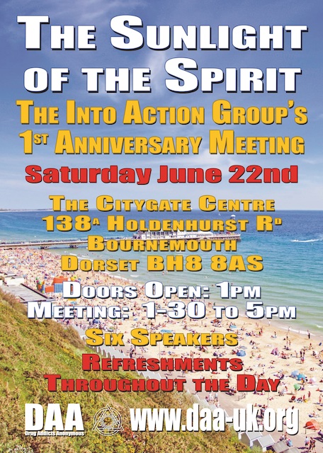 The Sunlight of the Spirit - Into Action's 1st Anniversary flyer